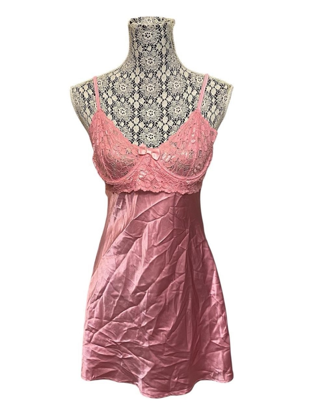 Elegant Moments Pink Lingerie Slip Dress